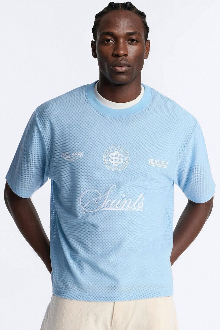 Saints 1993 Mesh Short Sleeve Tee - Light Blue