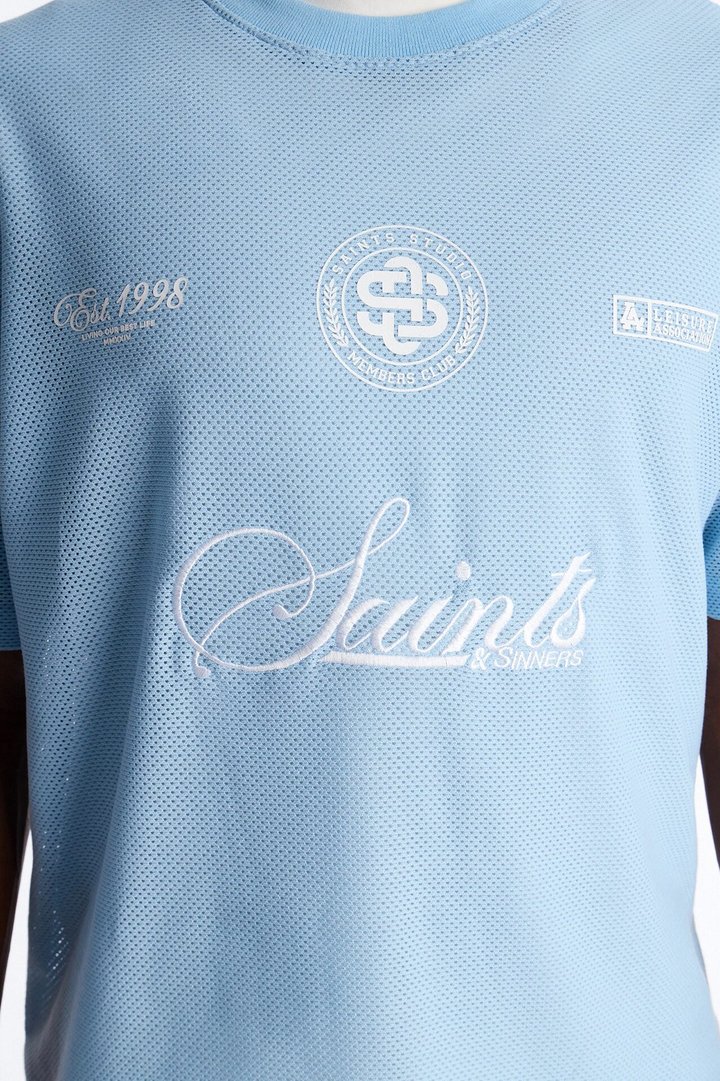 Saints 1993 Mesh Short Sleeve Tee - Light Blue