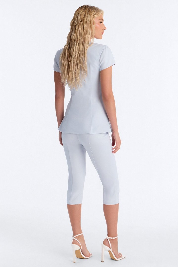 Claire Capri Pant Set - Light Blue