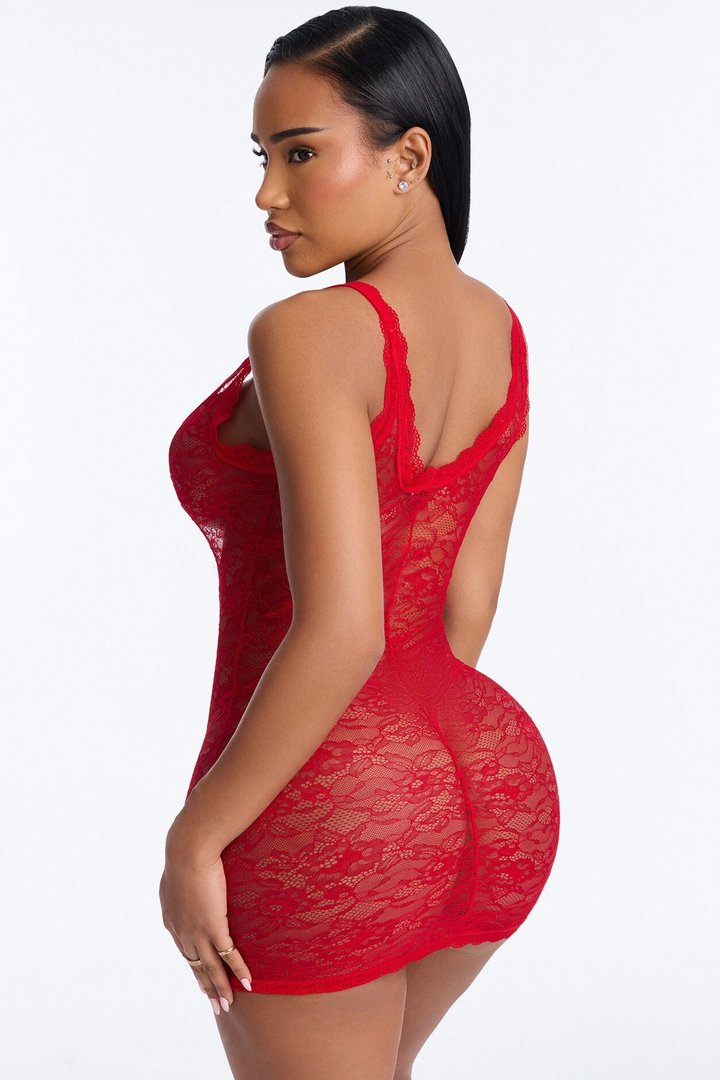 After 2am Lace Babydoll - Wine