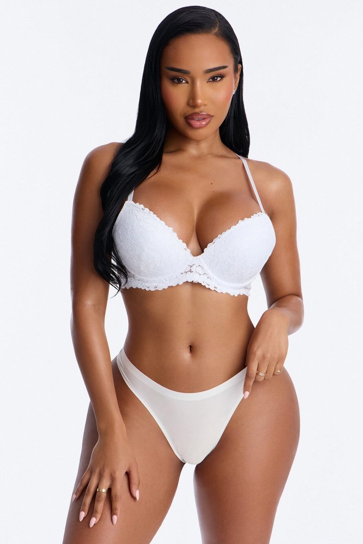 Unstoppable Lace Push Up Bra - White