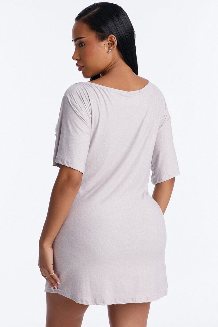 Let's Hang Sleep Tee - Heather Grey