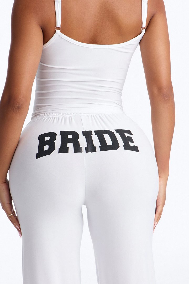 Bride Boarding PJ Set - White