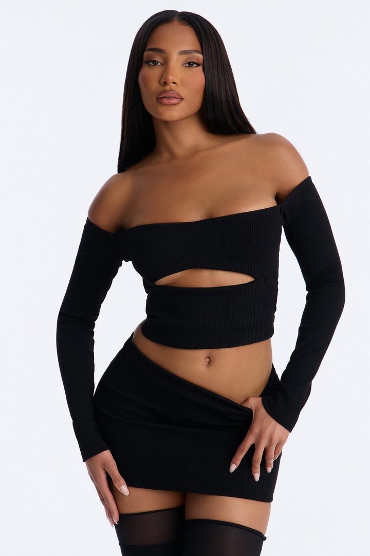 Scarlett Snatched Micro Mini Skort Set - Black