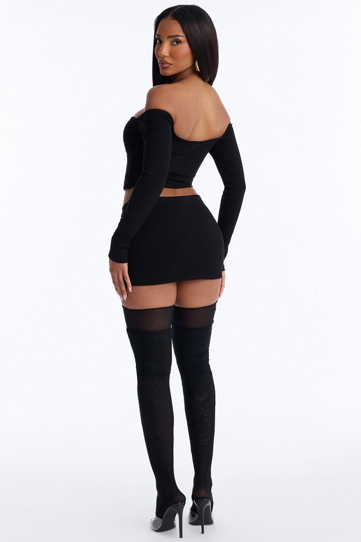 Scarlett Snatched Micro Mini Skort Set - Black