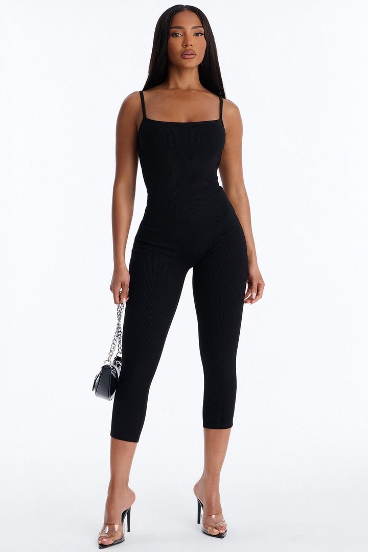 Chelsea Snatched Jumpsuit - Black