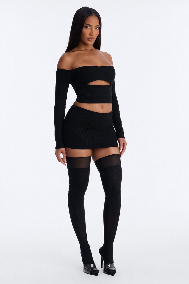 Scarlett Snatched Micro Mini Skort Set - Black