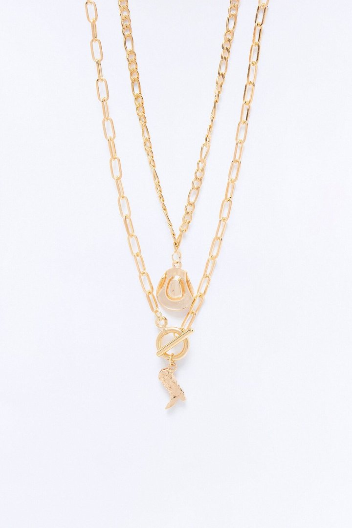 It's A Lifestyle Western Layered Necklace - Gold