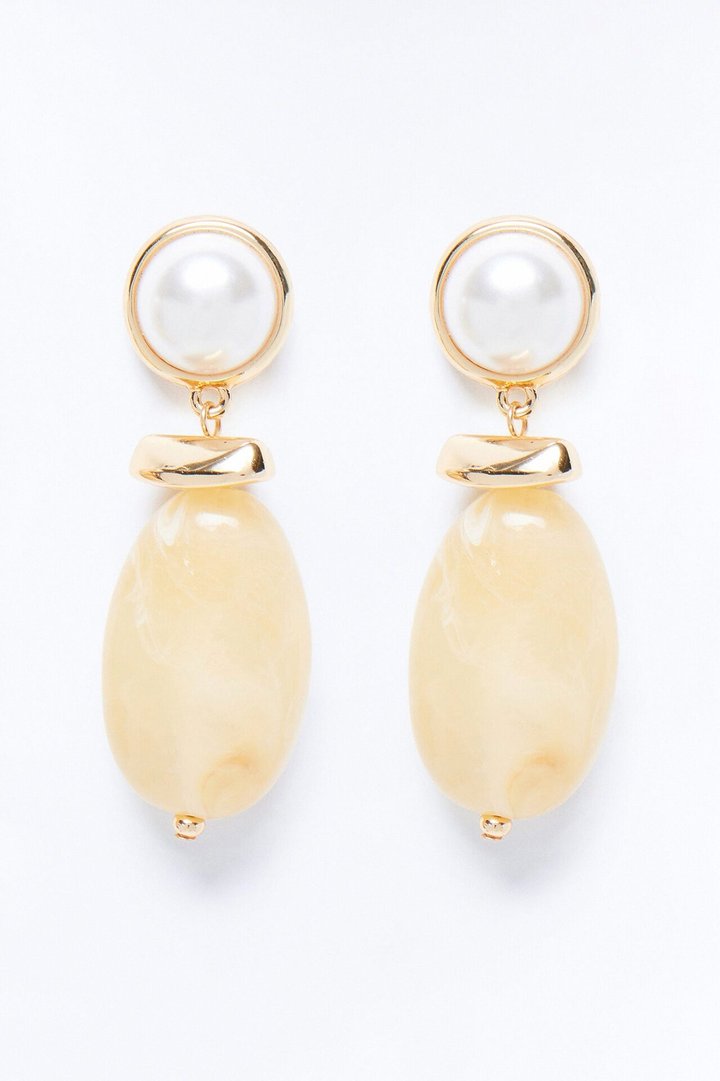 Opal Ray Drop Earrings - Brown/combo