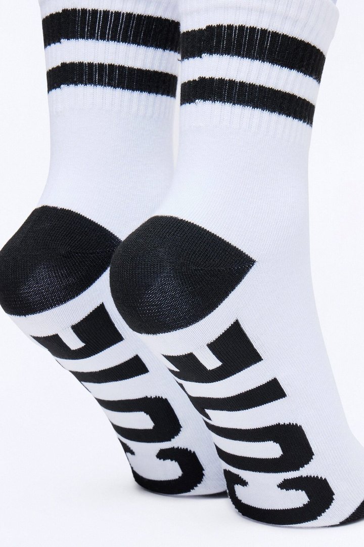 Mini Cute Crew Socks - White/Black