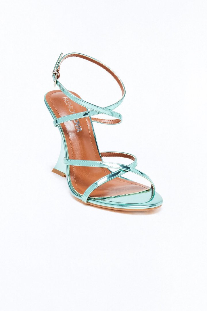 Lowen Ankle Strap Wedges - Green