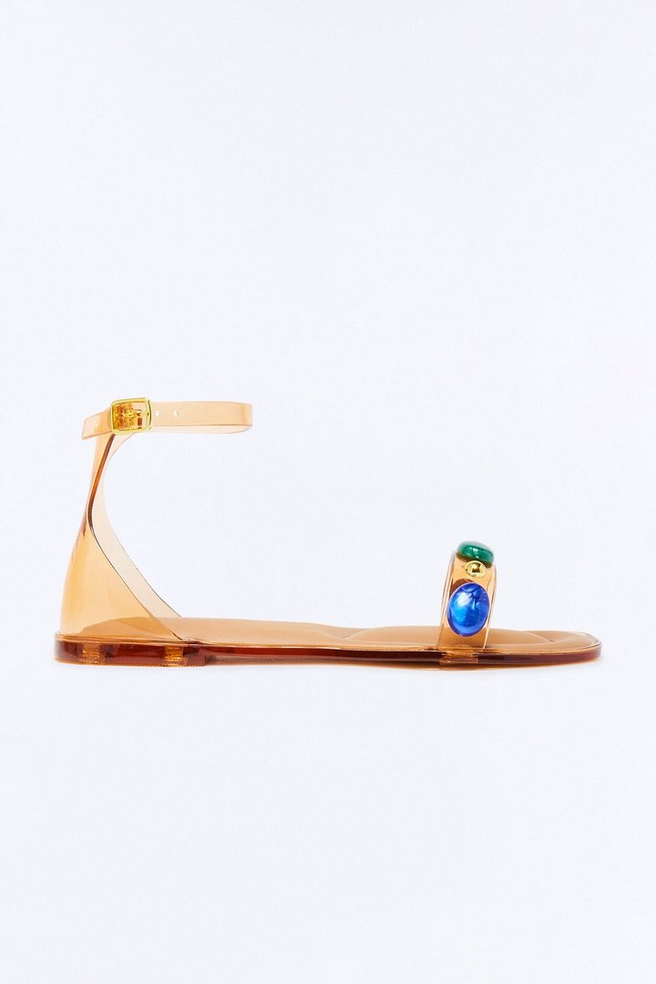 Eliseo Stone Jelly Sandals - Tan