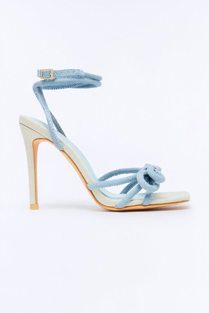 Get A Good Look Heeled Sandals - Denim