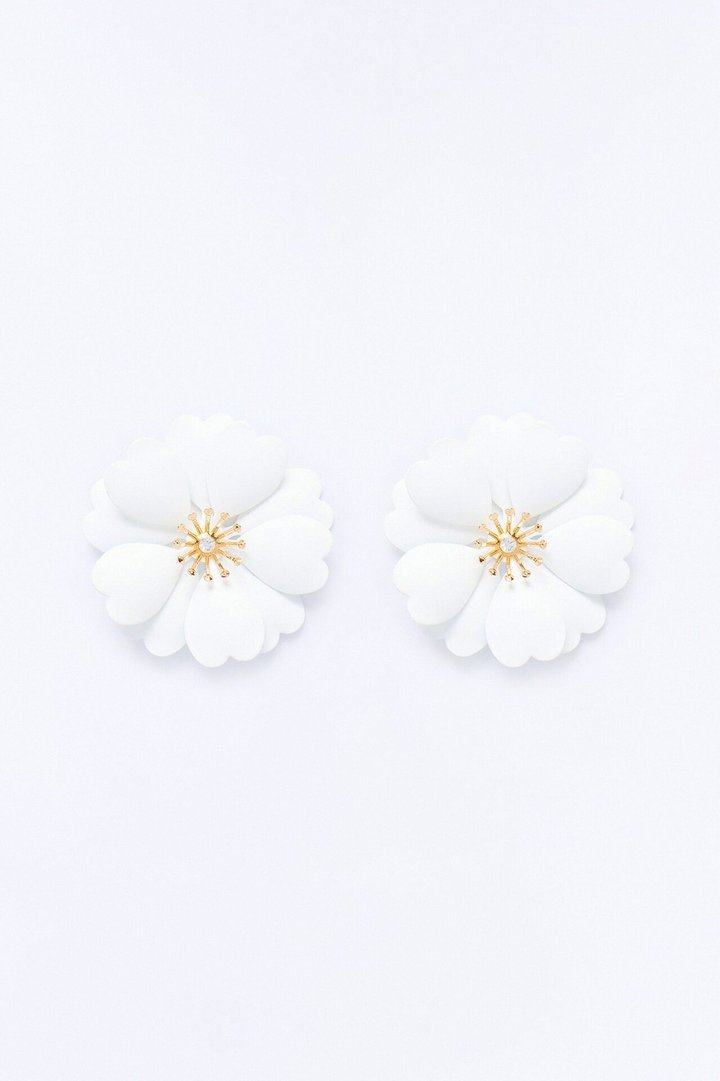 Fleurish Earrings - White