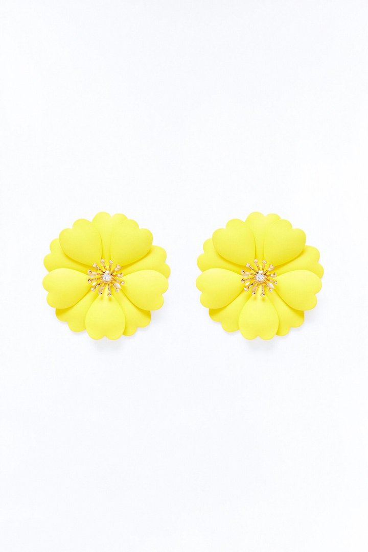 Fleurish Earrings - Yellow