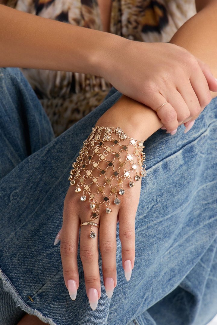 Boho Spirit Hand Chain - Gold