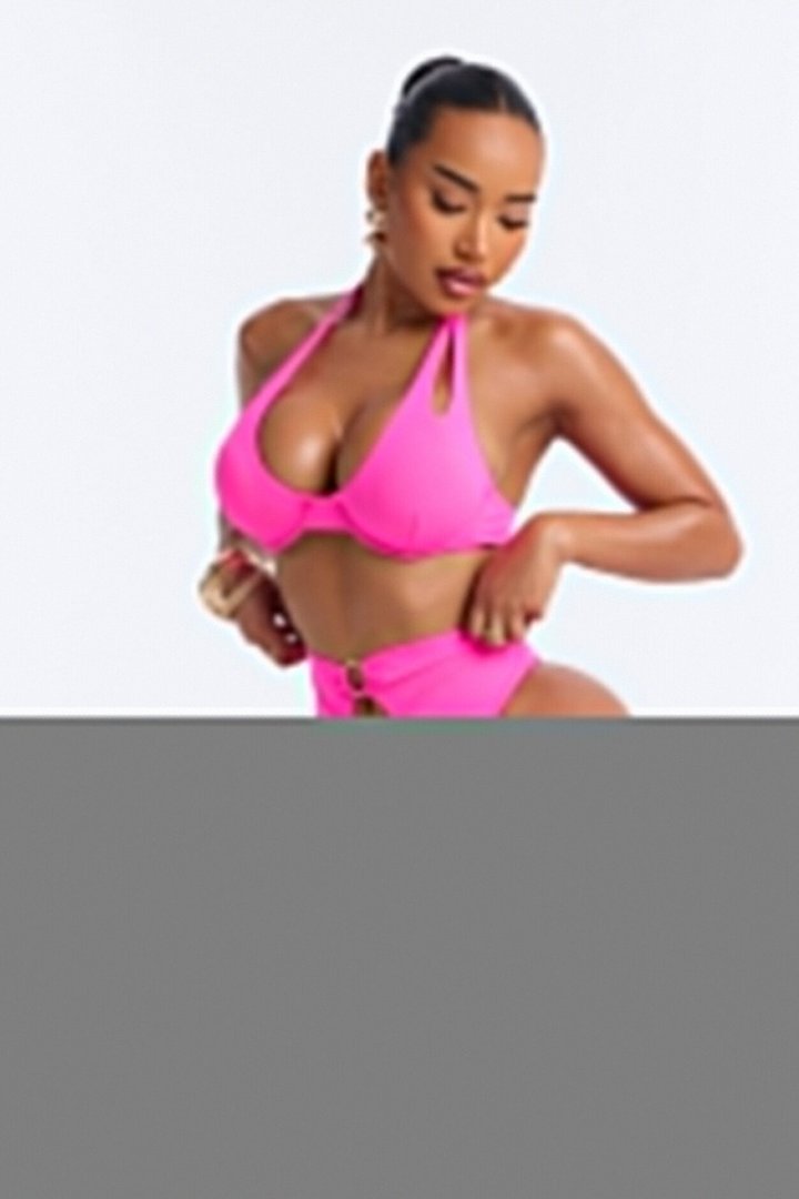 Margaritas At The Pool Hardware Underwire 2 Piece Bikini - Hot Pink