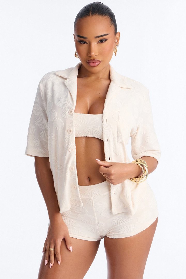 Coastline Clean 3 Piece Bikini Set - Tan