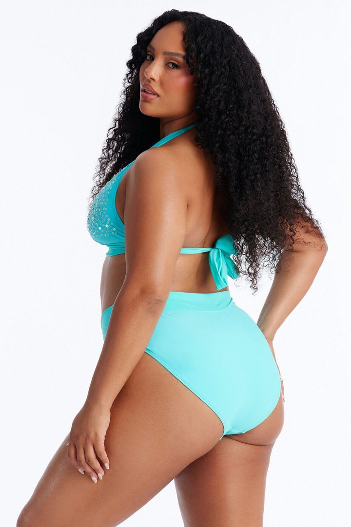 Jayla Sequin 2 Piece Bikini - Turquoise