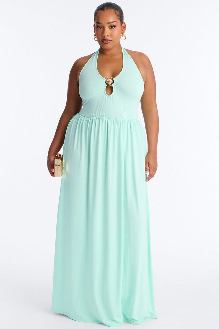 Jayden Halter Hardware Maxi Dress - Aqua