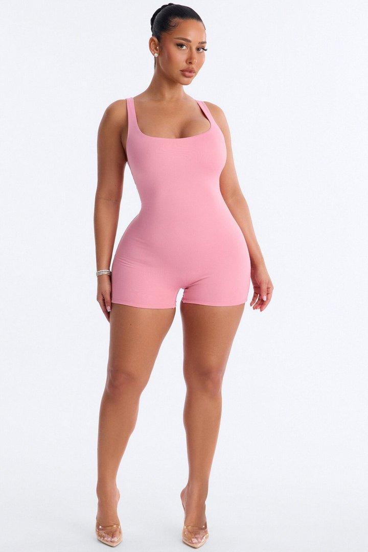 Full Form Double layer Romper - Pink