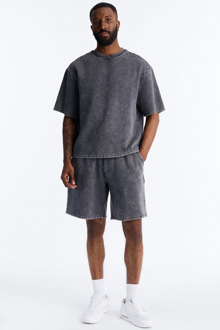 On The Go Washed Tee - Charcoal