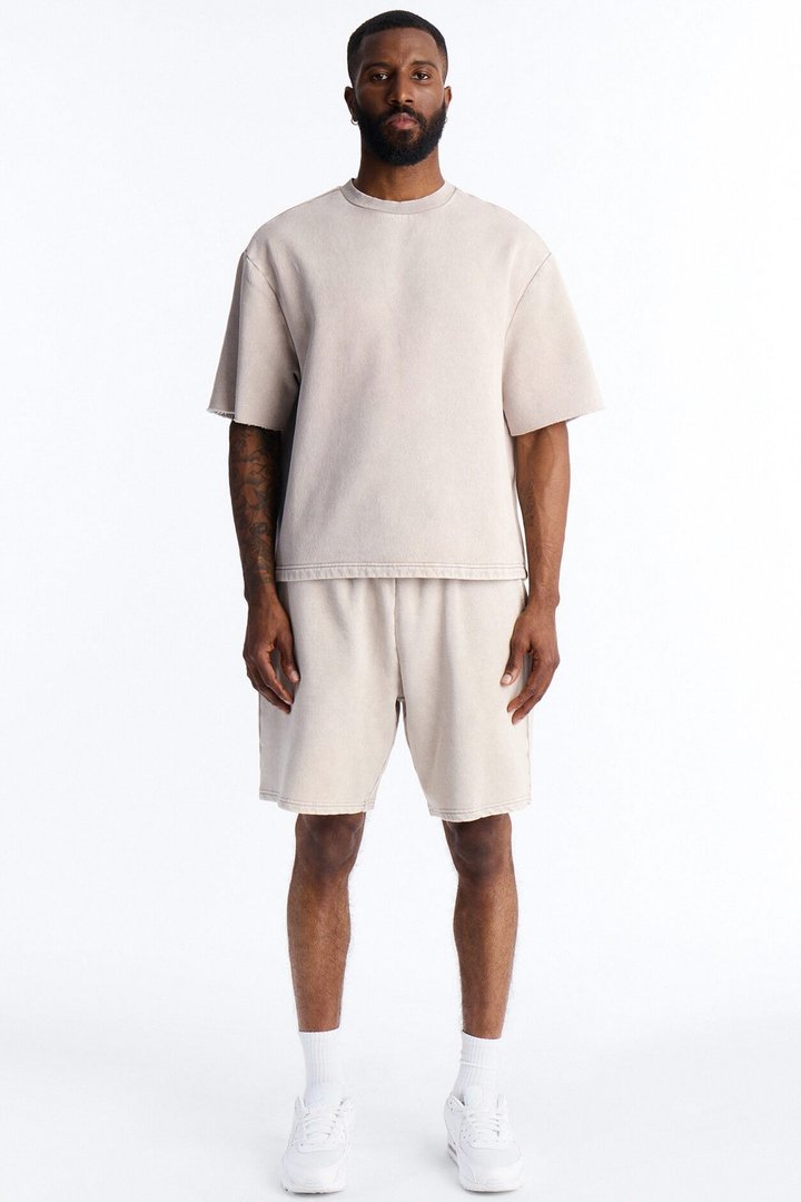 On The Go Washed Tee - Taupe