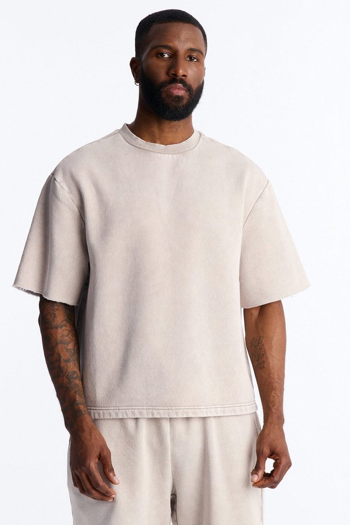 On The Go Washed Tee - Taupe