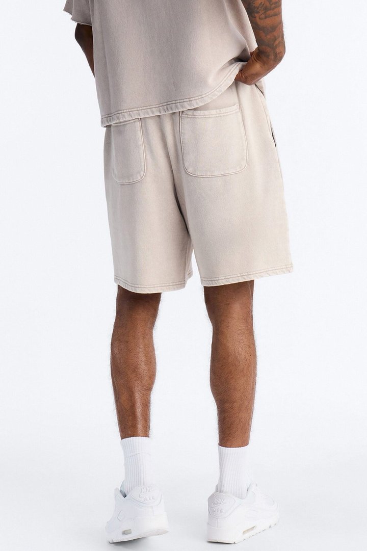 On The Go Washed Sweatshort - Taupe