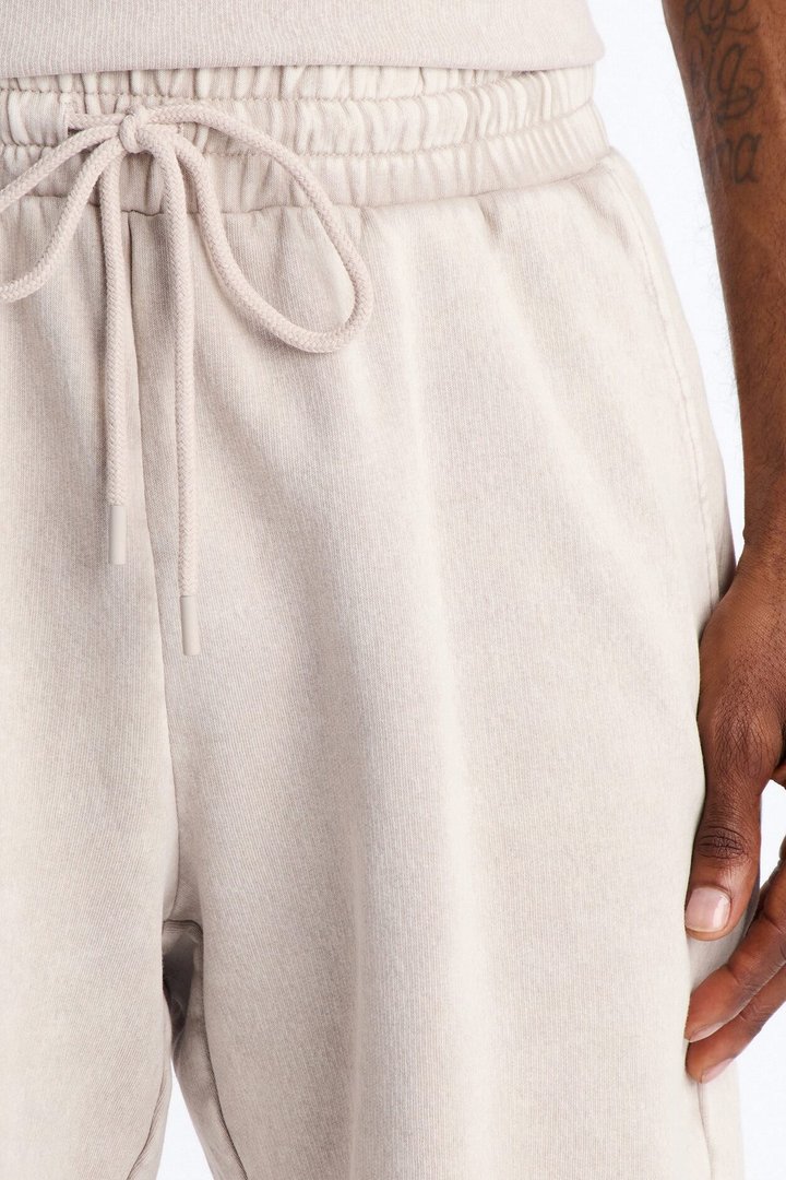 On The Go Washed Sweatshort - Taupe