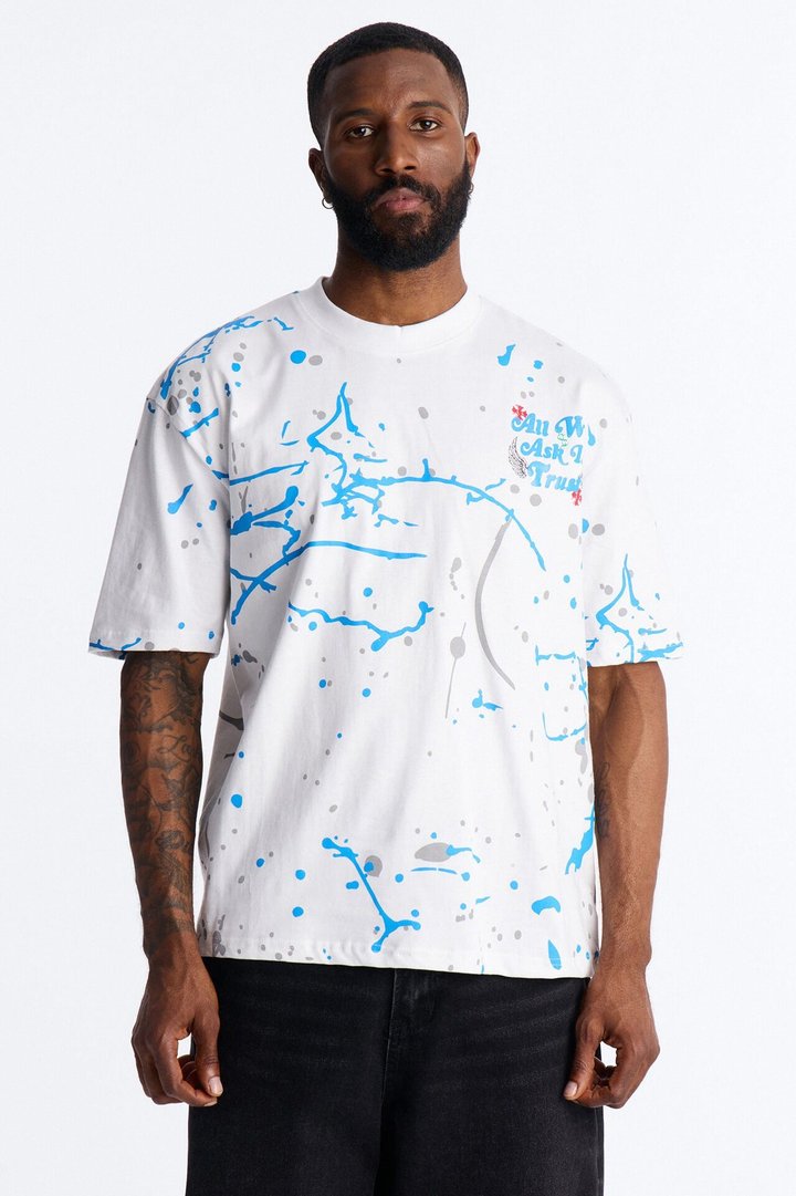 All We Trust Is Money Short Sleeve Tee - White