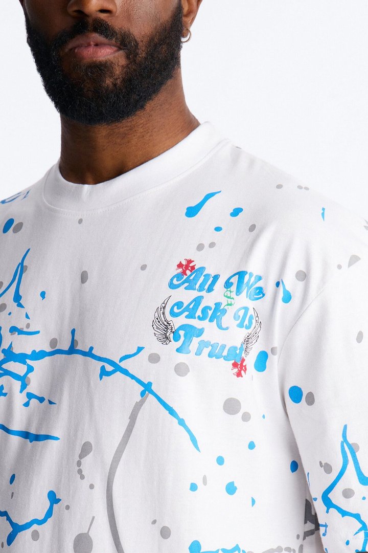 All We Trust Is Money Short Sleeve Tee - White