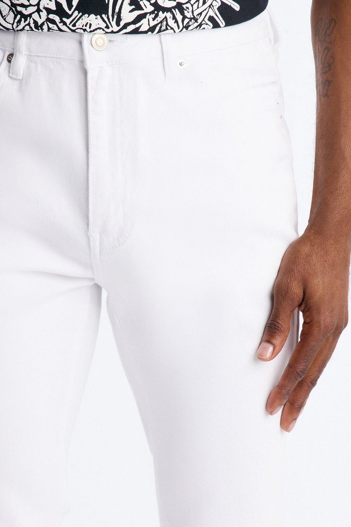 Everyday Slit Knee Skinny Jeans - White
