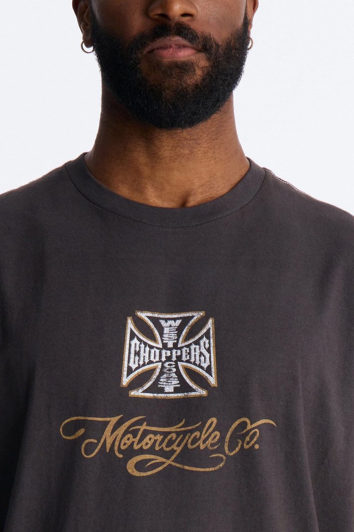 West Coast Choppers Motorcycle Club Muscle Tee - Black Wash