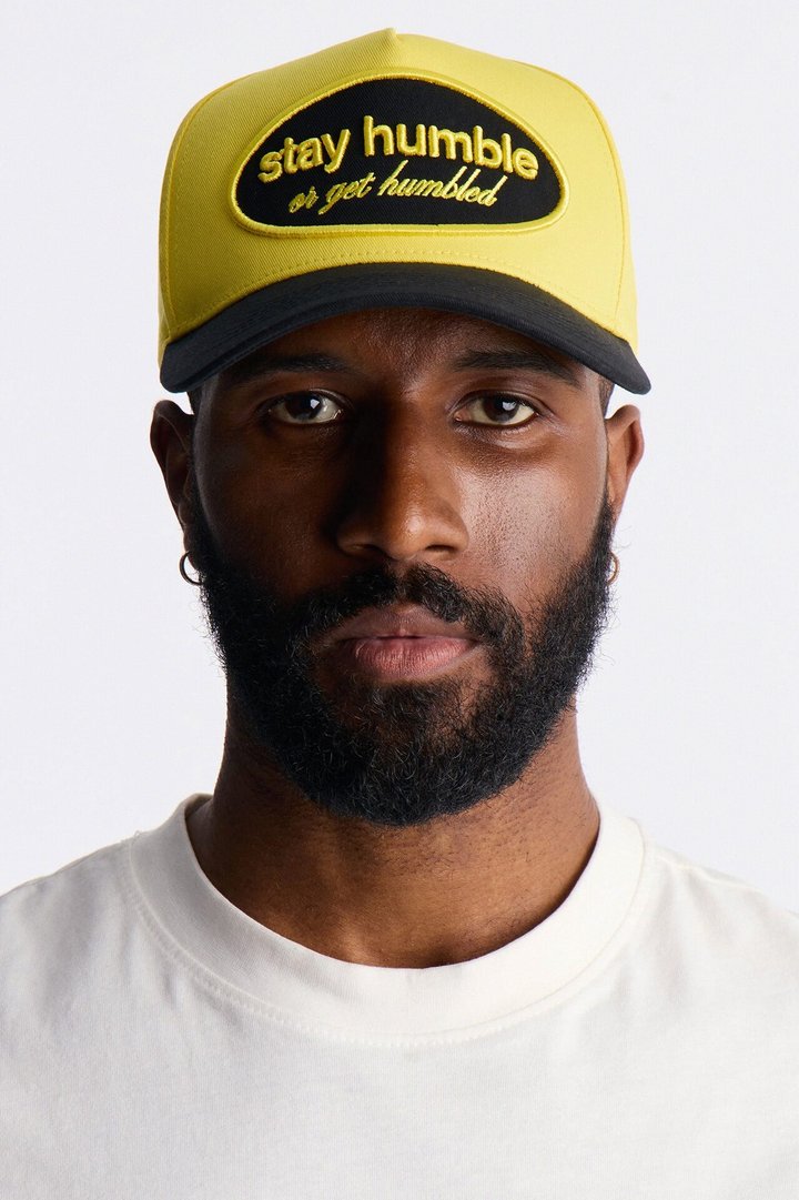 Stay Humble Or Get Humbled Patch Structured Hat - Yellow/combo