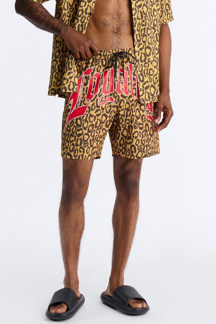 Loyalty In The Wild Swim Trunk 7″ - Leopard