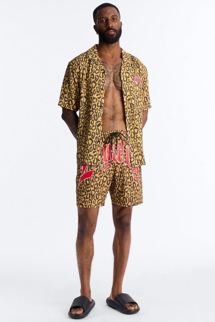 Loyalty In The Wild Swim Trunk 7″ - Leopard