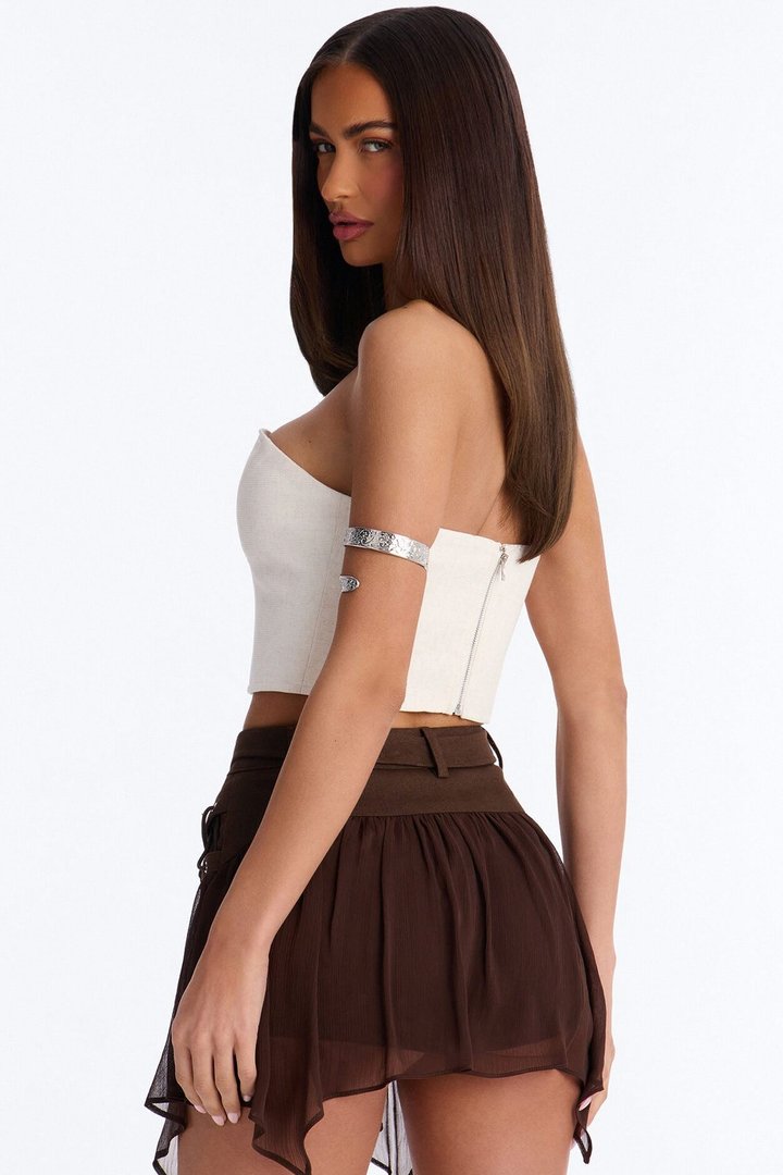 The City Called Twill Tube Top - Natural