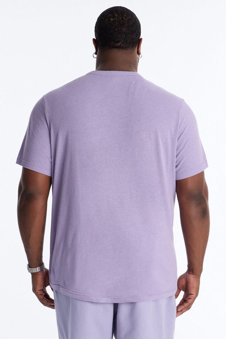 Bahamas Linen Crew Tee - Lavender