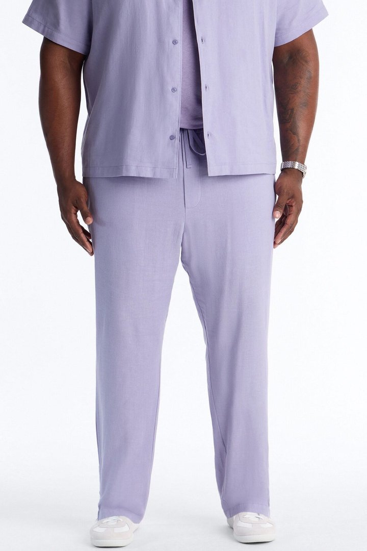 Bahamas Linen Slim Pull On Pants - Lavender