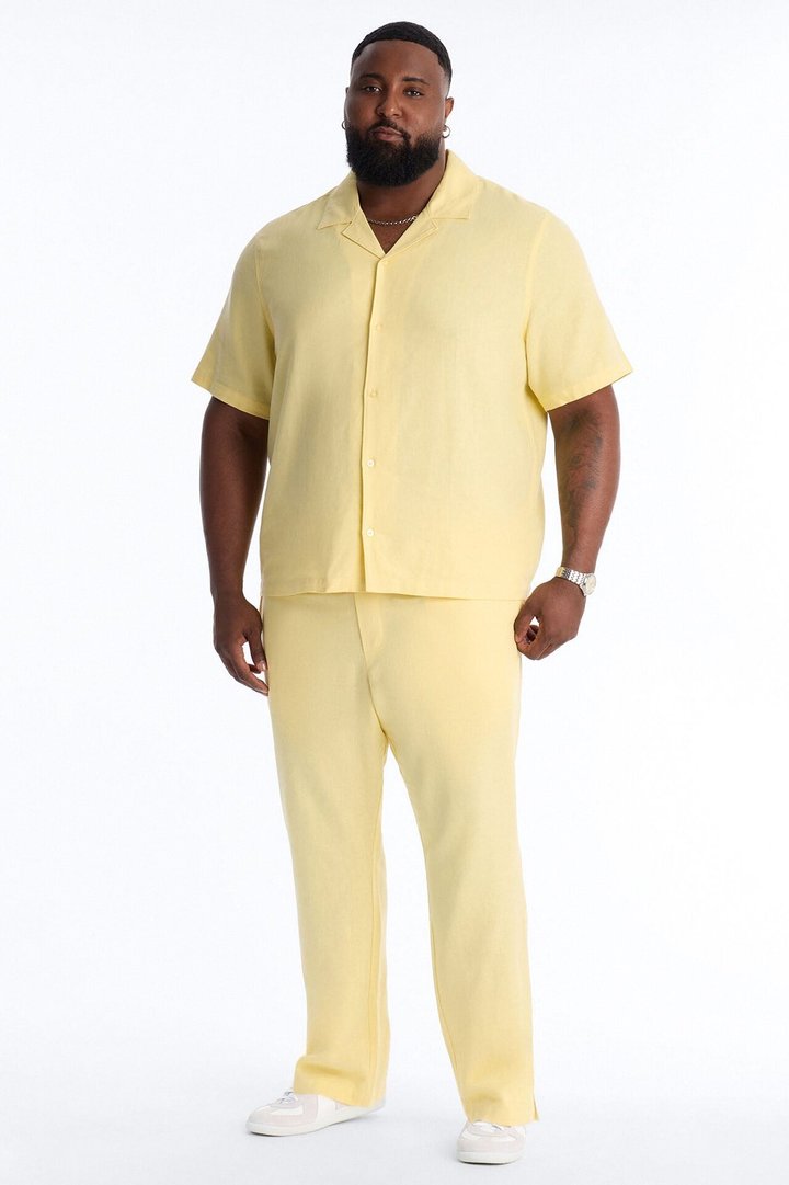 Bahamas Linen Shirt - Butter Yellow
