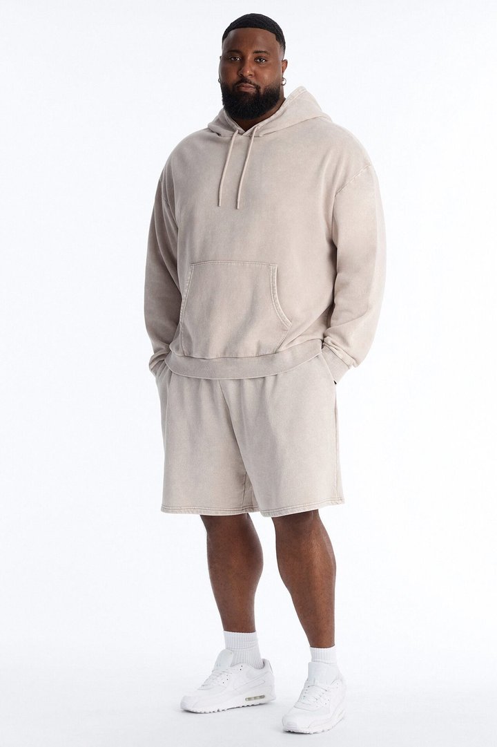 On The Go Washed Sweatshort - Taupe