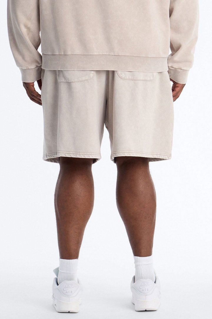 On The Go Washed Sweatshort - Taupe