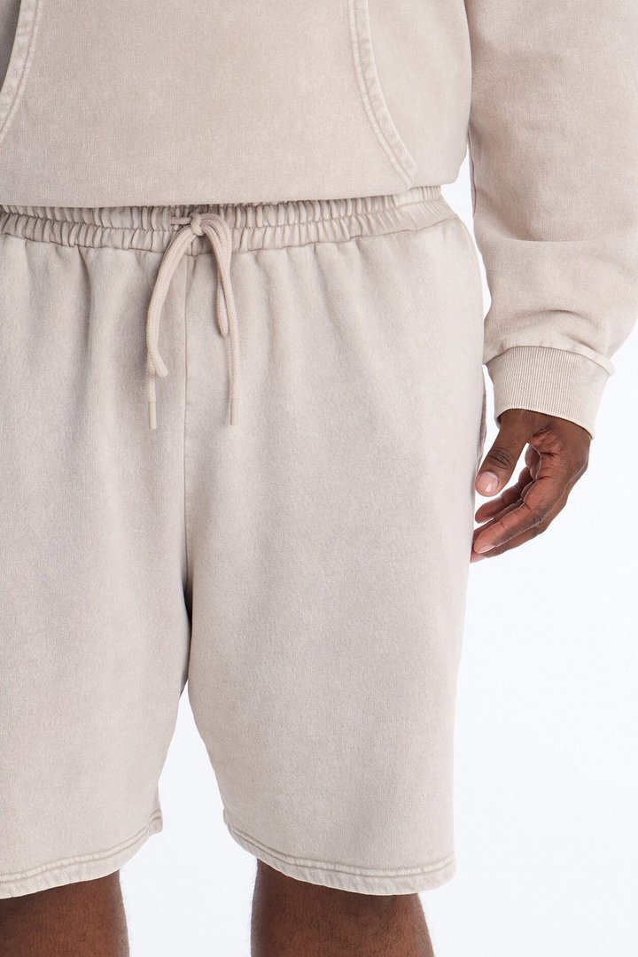 On The Go Washed Sweatshort - Taupe