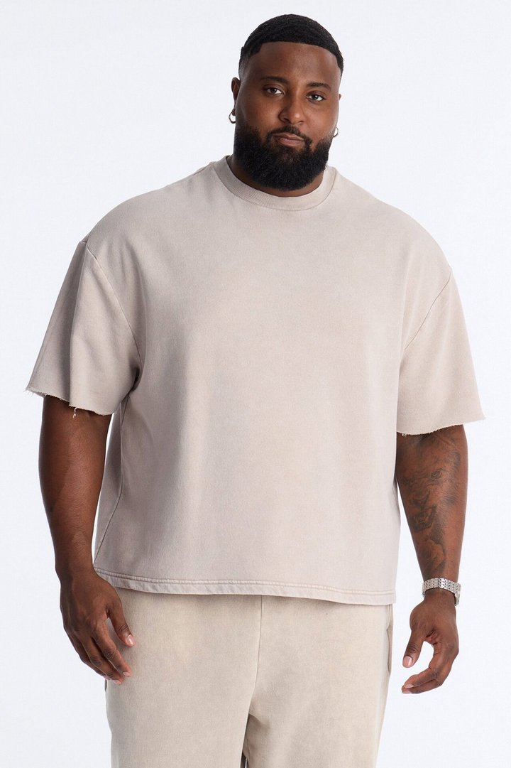 On The Go Washed Tee - Taupe