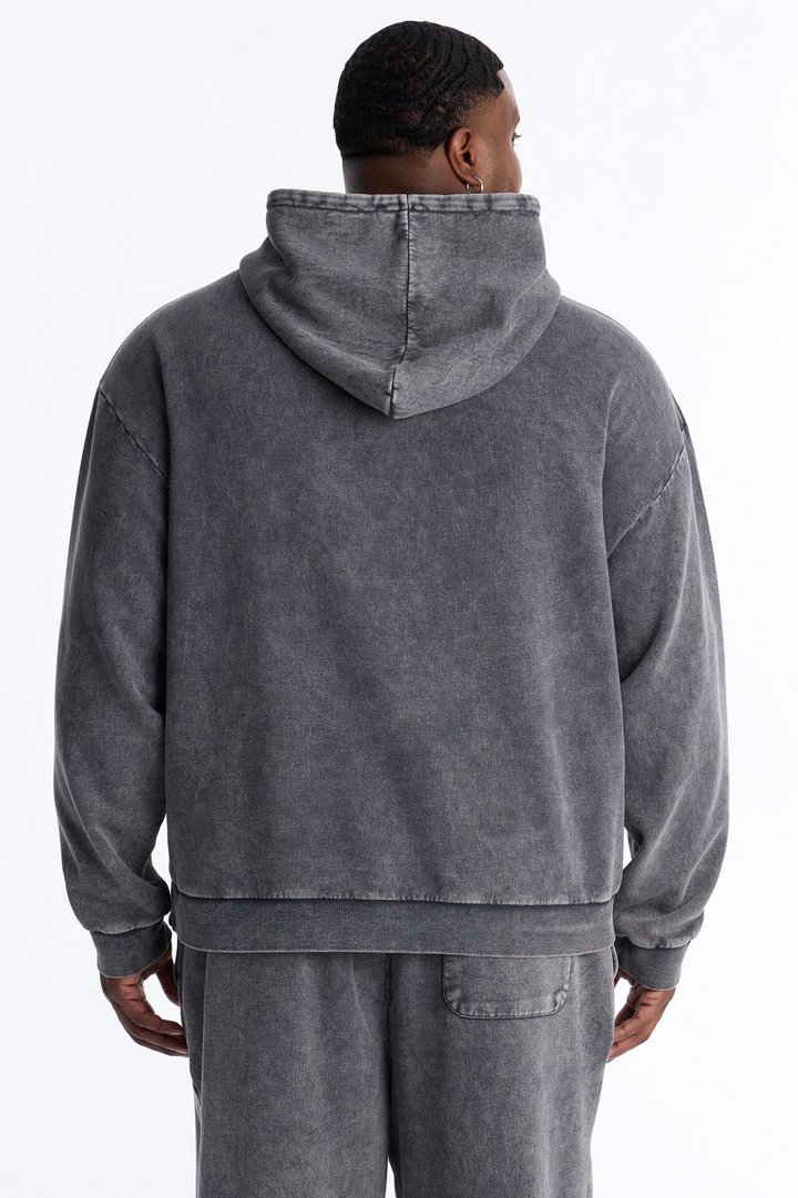 On The Go Washed Hoodie - Charcoal