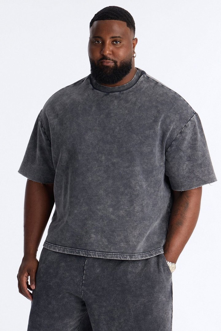 On The Go Washed Tee - Charcoal