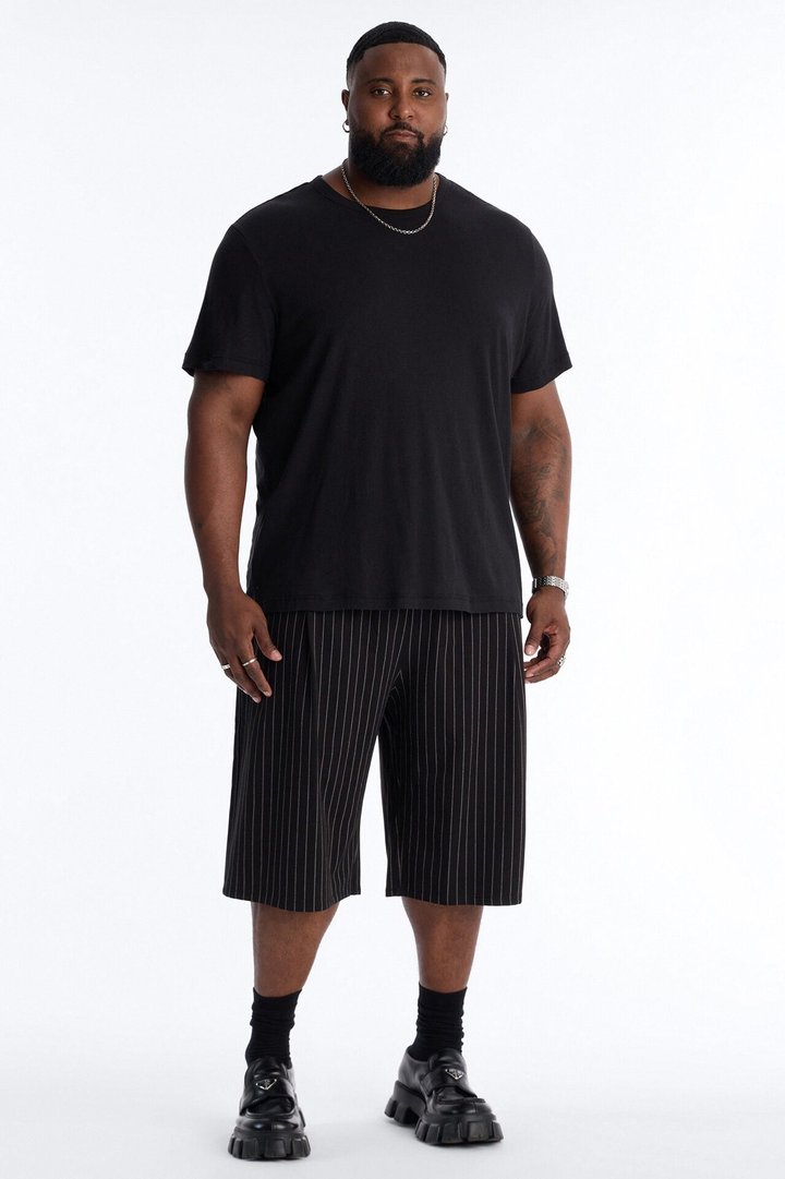 Bahamas Linen Crew Tee - Black