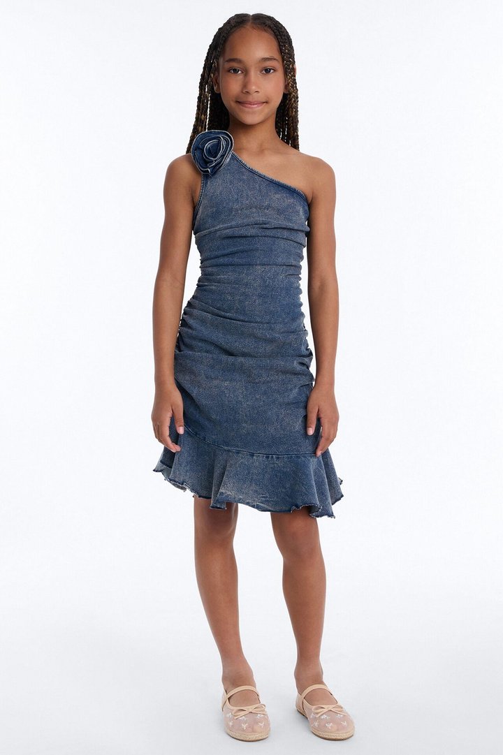 Mini Arianna Denim Dress - Dark Wash