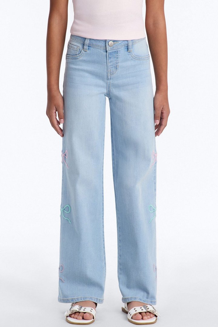 Mini Positively Pretty Wide Leg Jeans - Light Wash